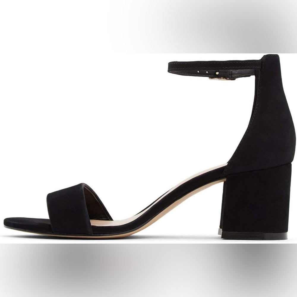 Aldo Strappy Black Block Heel